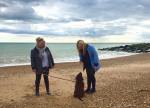 Benson, Debbie, Ella on rottingdean&nbsp;beach